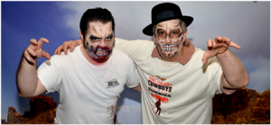 25 years later: Donald (left) and Michael (right) at Trudy's Bowl for Kids 2014 (the theme was "Cowboys vs Zombies").